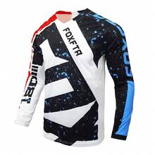 2026 男士山地單車運動球衣 MTB BMX ATV 下坡 DH 越野摩托車長袖 T-shirt 健身運動衫 - 玫紅色 - 查看 2