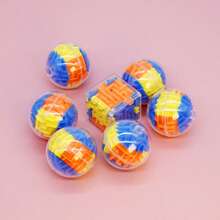 10pcs 3D Maze, Mini Magical Maze Balls, Spherical And Cubic, Marble Maze Game, Birthday Gift - Multicolor - View 5