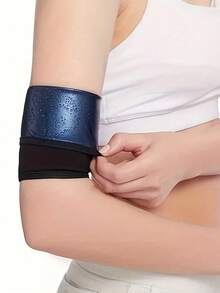 2pcs Women Arm Shaper, Elastic Slimming Arm Trimmer, Arm Compression Sauna Wrap, For Weight Loss, Fitness, Arm Shaping And Sculpting, Suitable For Women And Girls - Blue - View 3