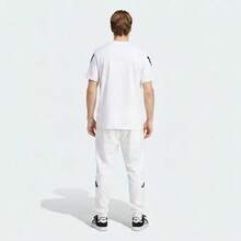 adidas 真治癒系列 品牌logo涼感運動休閒條紋短袖T卹 男款 白色 - 白色 - 查看 9