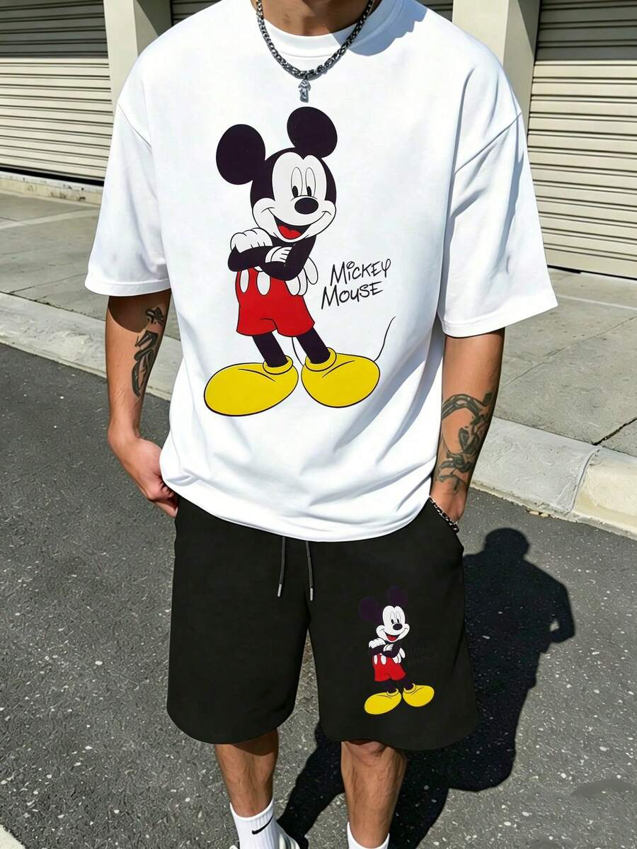 Disney "Classic Mickey Mouse With Signature" 2-Piece Outfit - White - View 1