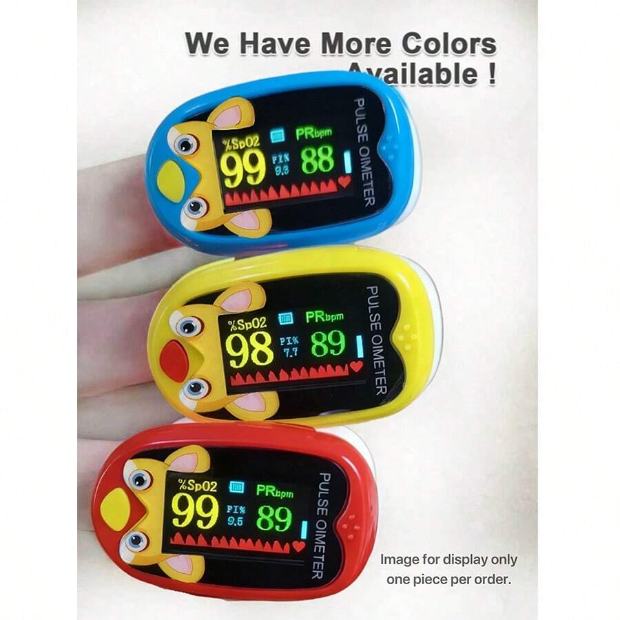 Pediatric Pulse Oximeter / Finger Clip Oximeter / Oxygen Saturation, Heart Rate And Pulse Measurement Device / Rechargeable - Multicolor - View 1