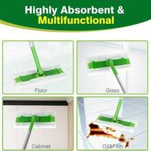 2 miếng lau nhà thay thế bằng sợi microfiber, khăn lau phẳng, khăn lau dùng một lần, dùng được cả khi ướt và khô, dễ dàng vệ sinh, dụng cụ vệ sinh, đồ dùng cần thiết cho năm học mới. - Nhiều màu - Xem 3