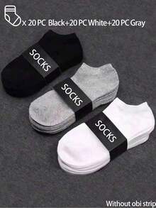 100/80 Pairs Minimalist Moisture-Wicking Anti-Bacterial Low-Cut Sports Leg Warmers Set, Milk Pattern. Solid Color Versatile Casual Invisible Short Leg Warmers, Lightweight & Comfortable, Odor-Resistant & Non-Slip, Suitable For Daily, Sports, Home, Leisure Wear. Colors: Black, Gray, White. Each Set Contains 60/50/40/30/20/18/10/8/6/4/2 Pairs. - Multicolor - View 23