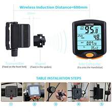 Bike Cpr ® Wirele Bicycle Peedeter Bike Odeter Cycling Multi Funcn Of 4 Line Diplay With Backlight YT-813 - Black - View 5