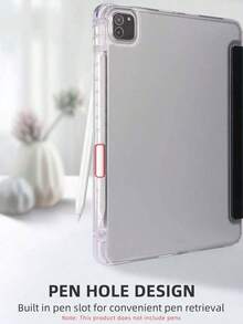 11世代iPad A16、Air 11/13、M3 2025、Mini 7 A17、Pro 2024、Air 11/13、M2 2024、Pro 11/13、M4 2024、Pro 12.9、7/8/9世代、10.2、10世代、10.9、Air 4/5、10.9、Pro 11、4/5/6世代、Mini 6対応の透明ブラックアクリル製保護ケース 1個入り、三つ折りカバー、レンズプロテクター付き、春のギフト - チェックする 5