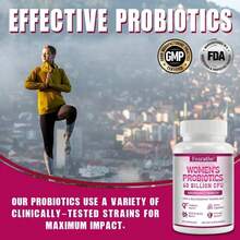 Bunkell Women's Probiotic Supplement 60 Billion CFU With Prebiotics, Digestive Support And Natural Immunity - 120 Capsules - 1 Bottle - View 3