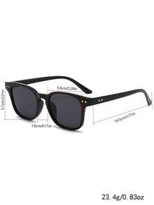 1pc Casual Square Frame Decorative Fashion Glasses, Y2K Fashion Accessory For Women, UV Protection, Suitable For Beach, Travel, Party, Daily Wear - Palm Bean Flower, All Palm - View 6