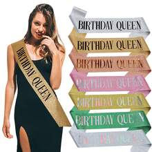 Ceinture Reine d'anniversaire - Sangle d'épaule avec lettres brillantes pour décoration de fête d'anniversaire - A - Voir 4