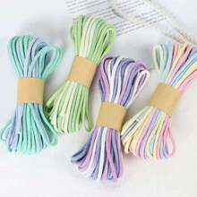 12 Colors 4mm X 10m/ 393.7in Gradient Core Cord Ombre Dyed Macrame Rope For Wall Hanging Tapestry Plant Hanger DIY Crafts Gift Wrapping Home Decor - Model 06--4 mm 10 M - View 3