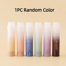 TOCHAIN 1pc/2pcs/6pcs Student Stationery DIY Handmade High Viscosity Glue Stick, Portable Solid Glue, Muted Color Series, Suitable For Scrapbooking, Office Use, Back To School Supplies - Random Color - View 5