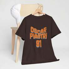 Camiseta de Carreras de Fórmula 1  Oscar Piastri |   Regalo Vintage F1 para Fanáticos de las Carreras - Negro - Ver 9