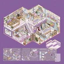 New Series 3.0：3D風景貼紙、微縮場景、DIY減壓手帳貼紙玩具、DIY房屋貼紙、微縮世界收納貼紙、可堆疊3D房屋剪貼簿用品、剪貼簿學校用品 - 均碼 - 查看 7