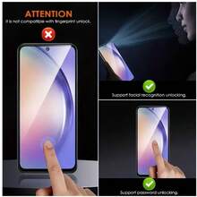 Bộ 3 miếng dán bảo vệ màn hình, phù hợp với Galaxy A14 5G/A15/A23/A34/A35/A54/S23 FE/A55/S24 FE. Dễ dàng lắp đặt, độ phân giải cao, kính cường lực chống nhìn trộm, không bọt khí, miếng dán bảo vệ màn hình riêng tư, chống bám vân tay, quà tặng sinh nhật cho gia đình và bạn bè để ngăn chặn việc nghe lén, miếng dán bảo vệ đa năng cho tất cả điện thoại [Độ cứng 9H] - màu đen - Xem 2
