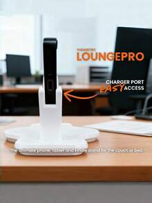 1 Set Bedside Lazy Phone Stand Set With Free Cable Organizer Gift | Hands-Free Anti-Slip Side-Lying Phone Holder For Bed Couch, Portable Tabletop Cradle Dock Support For Smart Phone & Kindle,Office Supplies - A - View 3