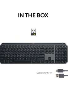 Logitech 罗技 MX Keys S 无线键盘，超薄设计，流畅精准的静音打字体验，可编程按键，背光，蓝牙连接，USB-C 充电，兼容 Windows PC、Linux 和 Chrome 浏览器。 - 查看 7