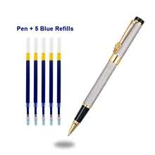 A Silver-Plated Ballpoint Pen With Matte Finish Metal Head / Reusable Type / 0.5 Mm / Smooth Writing / Luxury Business Signature Pen / Suitable For Office Administrators / A Unique Promotional Gift For Men And Women - Pen - View 10