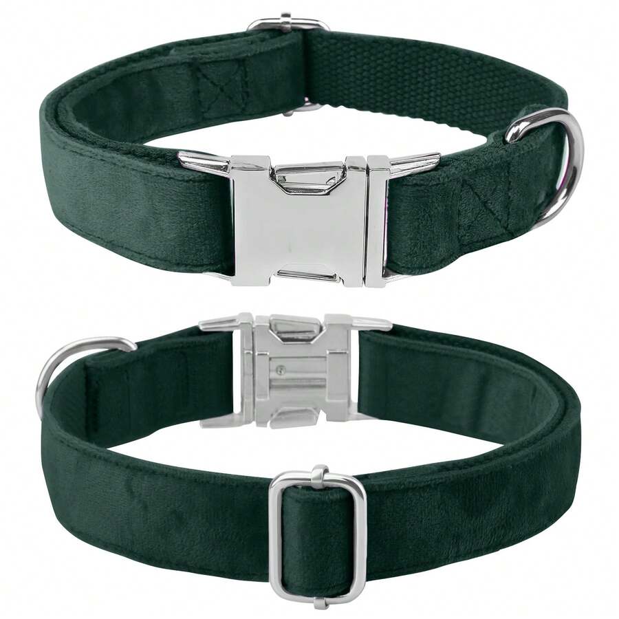 Soft & Comfortable Fashion Dog Collar, Adjustable Small/Medium/Large Size, Suitable Gift For Male/Female Dogs - Green - View 1