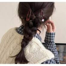 2pcs/2026, New Year Atmosphere, Wine Red Hair Clip - Non-Slip, Durable, Minimalist Design, Compact And Portable, Suitable For Daily Use, Lightweight And Small, Elegant Hair Accessory, New Year Edition Hair Clip - 2pcs - View 9