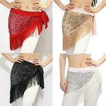 1pc Women's Sequin Fringe Belly Dance Hip Scarf - Shimmering Waist Wrap For Carnival, Jazz Dance, Festivals & Nightclubs Bohemian Retro Beach Party Costume Accessory,Beach Accessories For Women - Multicolor - View 2