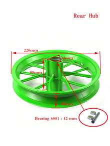 Bộ vành bánh xe mô tô mini cho trẻ em, kích thước 12 1/2X2.75 inch cho bánh trước và bánh sau, đường kính 12.5 inch, dành cho xe địa hình 49cc, trục bánh xe bằng nhôm. - 12 1/2 x 2,75 - Xem 9