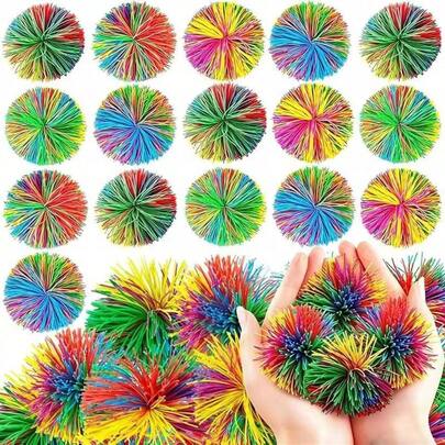 24 piezas/18 piezas/10 piezas/3 piezas Juego de juguetes sensoriales/Juego de juguetes sensoriales mini, pelota saltarina de color y pelota suave, adecuado para niños y adultos, gran opción de regalo de cumpleaños, bola de peluche arcoíris y juguetes antiestrés de bola pegajosa - ¡Favor de fiesta de vacaciones! Bolas de plástico, juego de bolas tambaleantes, bolas saltarinas, regalos navideños para adolescentes, juguetes sensoriales, bolas, bolas saltarinas - Perfecto para cumpleaños de niños y adultos, vuelta al colegio, Día de San Valentín