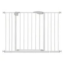 Child Safety Gate With Dog Door, Adjustable Width 75–115 Cm, Height 76 Cm, Pet Stair Gate, Dog Safety Gate (Including Extension Pieces), Drill-Free Installation, Metal, Plastic - white - 查看 1