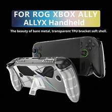 TPU Handheld Game Console Case Transparent Shockproof Protective Shell Ergonomic With Kickstand ForROG ForXbox Ally/Ally X - View 6