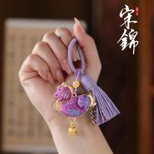 新品宋錦チャーム 紫のキット 手作りDIY素材セット おしゃれ小物 - 宋錦織 - うさぎ柄 - チェックする 12