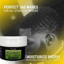 Sáp vuốt tóc Rosemary Wave Pomade, Sáp tạo kiểu giữ nếp mạnh MELAO dành cho nam, tạo sóng và kết cấu tự nhiên, độ bóng cao, 100g/3.53oz - Sáp - Xem 3