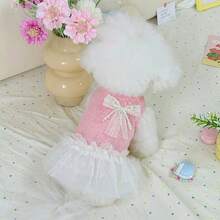 1 bộ váy mới mùa xuân/hè cho mèo/chó, váy dễ thương cho chó Teddy/Poodle, quần áo chống rụng lông cho thú cưng. - Nhiều màu - Xem 5