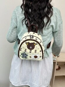 Ba lô Rilakkuma hình ngôi sao chấm bi dễ thương, thiết kế mới độc đáo, dành cho học sinh. - Màu vàng - Xem 12