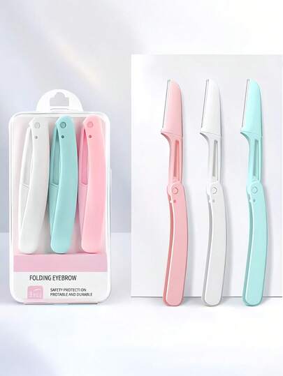 1pc Women's Safety Foldable Eyebrow Razor, Shaver, Makeup Tool, Convenient For Use And Carry