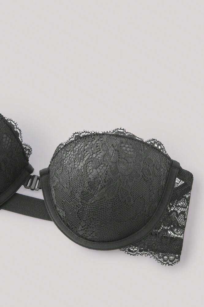 Của phụ nữ Ren Quây Bras Đồ lót - màu đen - Xem 3