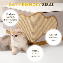 Cat Scratcher Mat With Sticky Tapes, Cat Scratching Carpet For Indoor Cats, Horizontal Cat Scratcher For Cat House, Scratching Posts, And Couch Protection - A - View 5