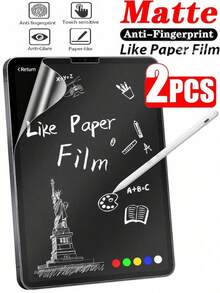 Bộ 2 miếng dán màn hình mờ, chống bám vân tay, chống chói, cảm ứng như giấy cho Galaxy/ MatePad/Honor/ Pad 13/10.9 Inch Pro Air 2025 2024 11 Inch, chất liệu mềm mại như giấy vẽ văn phòng, không phải kính, quà tặng sinh nhật cho gia đình và bạn bè, phụ kiện máy tính bảng, chống nước, chống rơi, chống trầy xước, phủ toàn màn hình. - Mờ - Xem 57