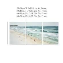 Coastal Beach Landscape Print Set Of 3, Cali Style Wall Art, Coastal Wall Decor, Ocean Wave Poster, Tropical Wall Art, Aerial Print Photography Poster, Neutral Coastal Wall Decor, No Frame - Landscape - View 8