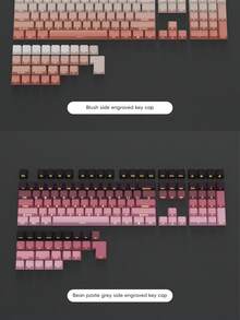 PBT Material Side-Engraved Translucent Gradient Keycaps, OEM Height Suitable For MX Switches, Custom Mechanical Keyboard DIY Specific (Keyboard Not Included) - View 9