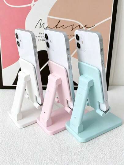 1 pieza Soporte plegable para teléfono de escritorio, adecuado para ver programas de TV, aprender y trabajar, fácil de transportar, 4 opciones de color, adecuado como regalo de cumpleaños