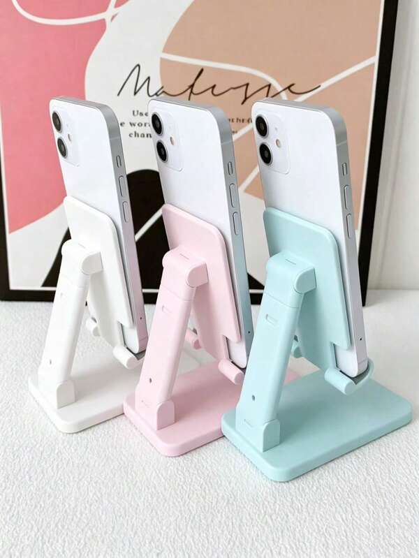 1 pieza Soporte plegable para teléfono de escritorio, adecuado para ver programas de TV, aprender y trabajar, fácil de transportar, 4 opciones de color, adecuado como regalo de cumpleaños
