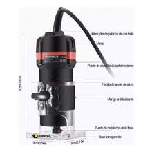 Wood Router Trimmer 900w 15 Carbureted Bits - A - View 8