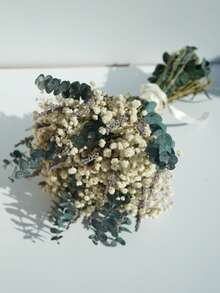 1 Bouquet Mixed Fake Flowers Including Baby's Breath, Eucalyptus, Lavender, Suitable For Wedding Decor, Tabletop Centerpiece, Home Decoration, DIY Floral Arrangement, Vase Filler, Wedding Bouquet, Party Flowers - Green - View 2