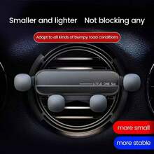 Gravity Car Phone Holder, Air Vent Clip Smartphone Mount, Supports GPS Navigation, Suitable For IPhone 16/15 PRO, Android Phones, Birthday Gift For Family And Friends, Summer AC Vent Phone Holder, Car Accessories - Multicolor - View 3