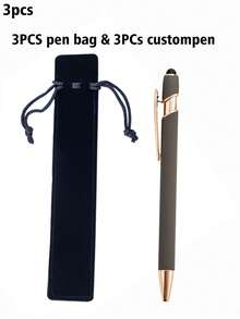 50/30/10/5/3/1pc Set Customized Luxury Soft Touch Round Ballpoint Pen With Black Pencil Case - Personalized Writing Tool, Suitable For Name And Company Website, Perfect Gift For Men, Anniversary, Birthday, Graduation Season Gift, Multi-Functional, Decorative, Reusable, Modern, Colorful, Cute, Vintage, Cartoon, Kawaii, Customized, Personalized, Unique, Customized, Workers, Customers, Students, For Business/Work/Office, For School - Sets - View 23