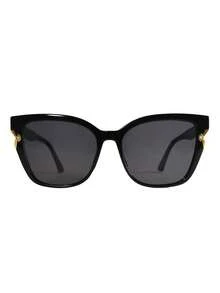 1pc Cat Eye Oversized Fashion Glasses, Versatile Elegant Women's Glasses Suitable For Daily Wear, Street Style, Vacation, Travel, Beach, Outdoor, Travel Beach Accessories - màu đen - Xem 5