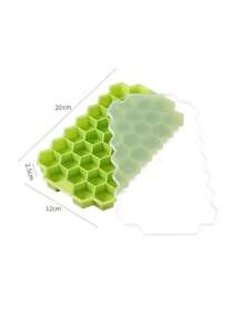 1pc Silicone 37-Cavity Honeycomb Ice Cube Tray, Creative Hexagonal Design Stackable Ice Tray, Suitable For Making Creative Ice Drinks And Summer Essential Beverages - Multicolor - View 9