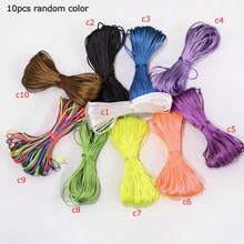 1pc/1set, 20m/Pc 1.5mm Wide Polyester DIY Jewelry Handmade Rope, Dyed Nylon Thread, Chinese Knot Rope, DIY Bracelet Necklace Rope, Shamballa Rope, Used For Gift Box Packaging, Bracelet Rope, Paper Roll Binding, Korean Thread, Gift Binding Rope, Beading Rope, Wedding Party Colorful Rope, Textile Colorful Rope, Hair Braid Decoration Rope, Seven-Color Rainbow Gift Line Rope, 10pcs/15pcs Pack, Gift Binding Rope, Tassel Making Rope, Jade Thread Fine Rope - Wire - View 17