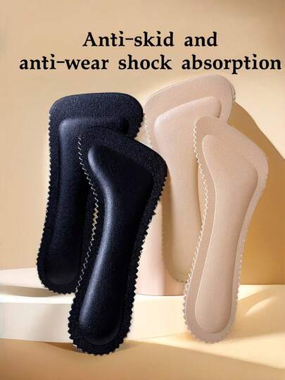 Sandals Insoles Self-Adhesive Breathable Sweat-Absorbing High Heels Anti-Slip Pad Seven-Point Pad Women'S Soft Bottom Comfortable Thin Shoes Comfortable Thin