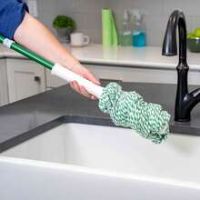 Tornado Twist Mop Cotton Blend Head Steel Handle Green & White - default - 查看 6