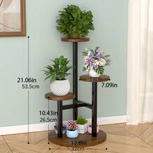 1pc Minimalist Multi-Tier Plant Stand, Suitable For Living Room, Balcony, Indoor Plant Holder & Shelves, Space-Saving - Multicolor - View 8